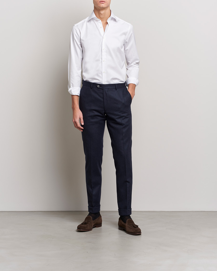 Herre | Mørk dress | Stenströms | Slimline Cut Away Shirt White