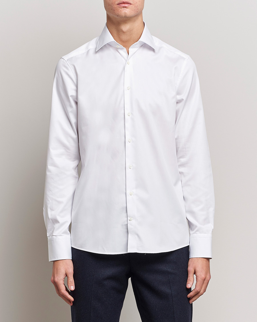 Herre | Mørk dress | Stenströms | Slimline Cut Away Shirt White