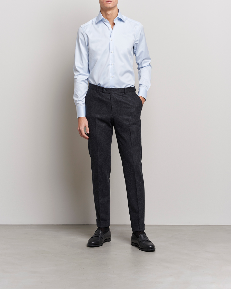 Herre | Avdelinger | Stenströms | Slimline Cut Away Shirt Light Blue