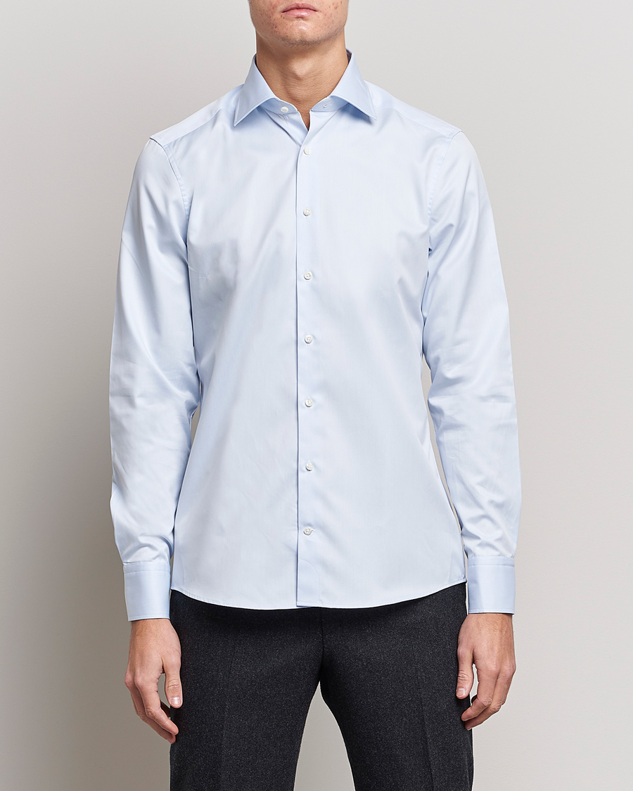 Herre | Businesskjorter | Stenströms | Slimline Cut Away Shirt Light Blue