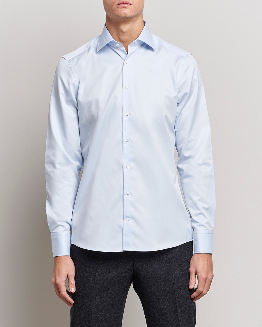 Herre | Stenströms | Stenströms | Slimline Cut Away Shirt Light Blue