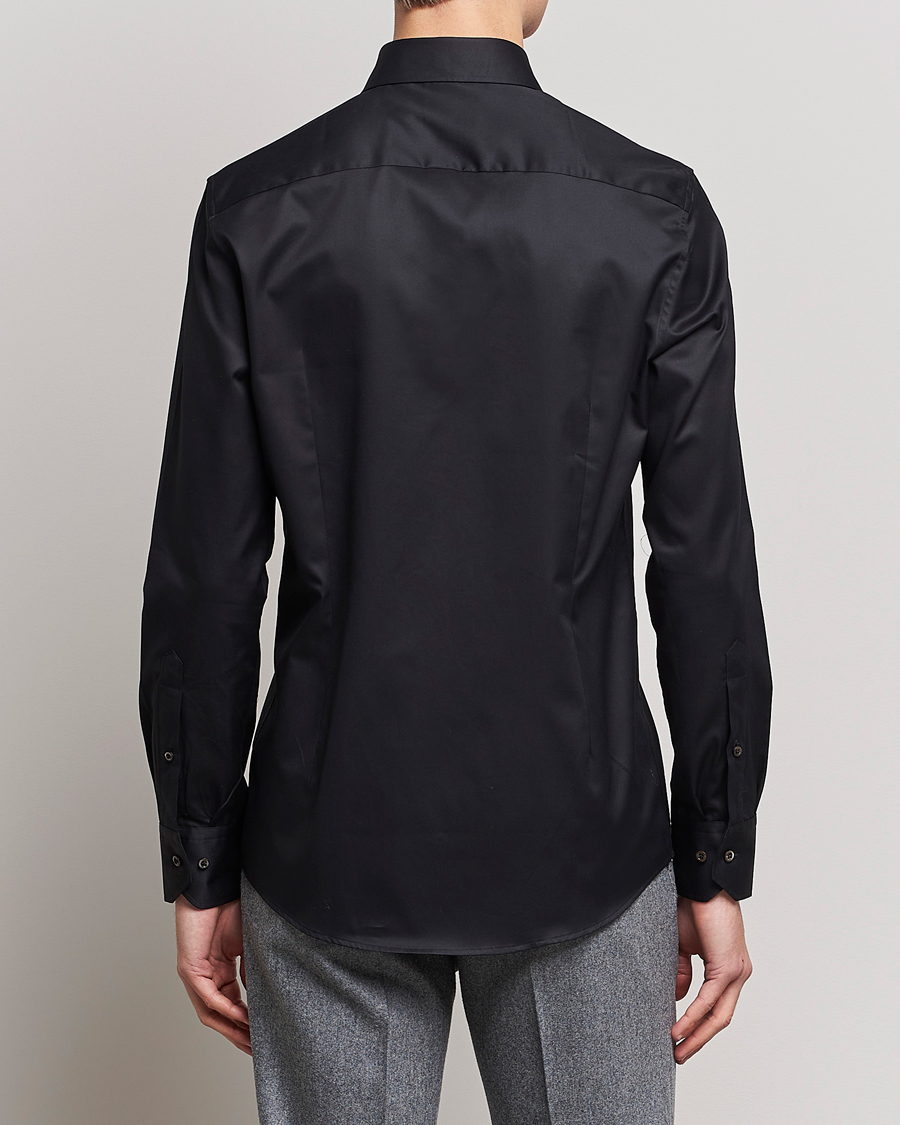 Herre | Skjorter | Stenströms | Slimline Cut Away Shirt Black