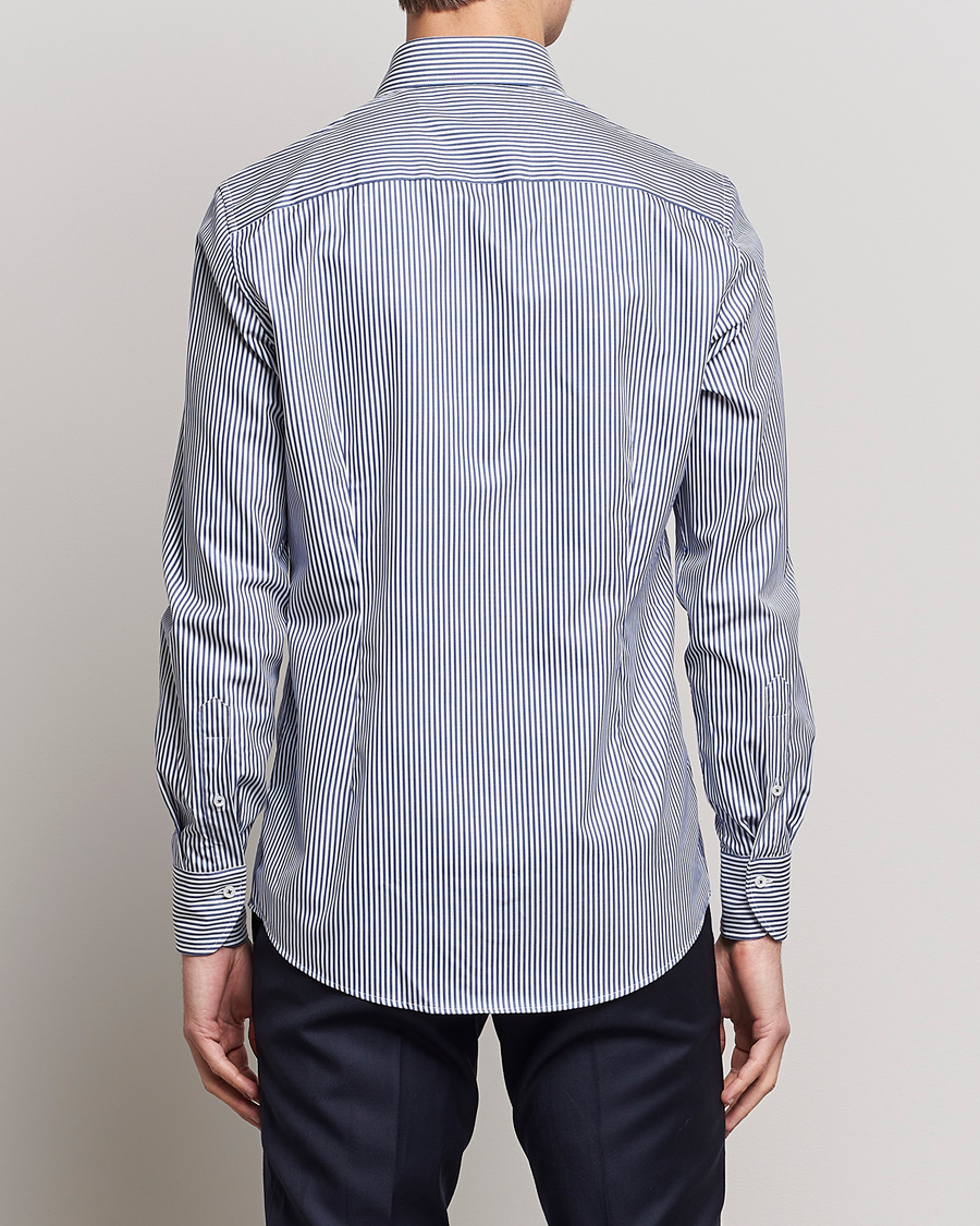 Herre | Skjorter | Stenströms | Slimline Stripe Cut Away Shirt Navy