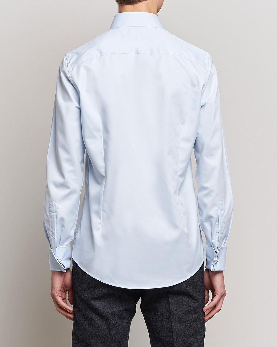 Herre | Skjorter | Stenströms | Slimline Double Cuff Light Blue