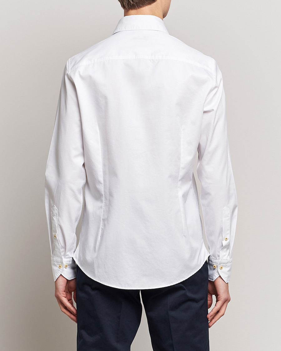 Herre | Skjorter | Stenströms | Slimline Washed Cotton Shirt White
