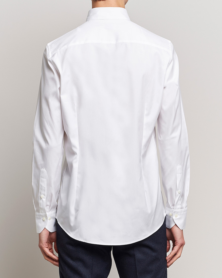 Herre | Skjorter | Stenströms | Slimline Pinpoint Oxford Button Down Shirt White