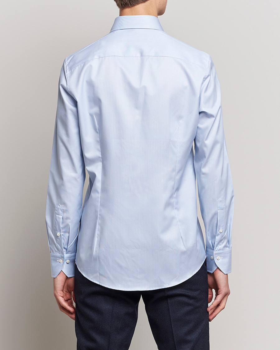 Herre | Skjorter | Stenströms | Slimline Micro Stripe Cut Away Shirt Blue
