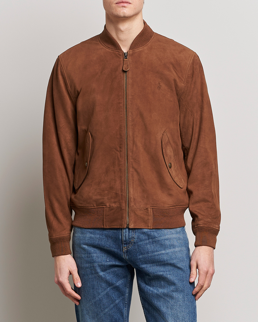 Herr | Avdelningar | Polo Ralph Lauren | Gunners Lined Suede Bomber Jacket Country Brown