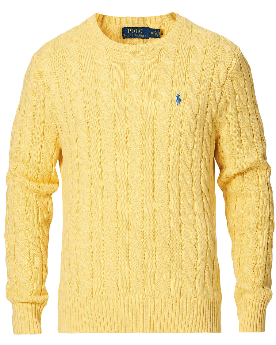 Herre | Gensere | Polo Ralph Lauren | Cotton Cable Crew Neck Pullover Empire Yellow