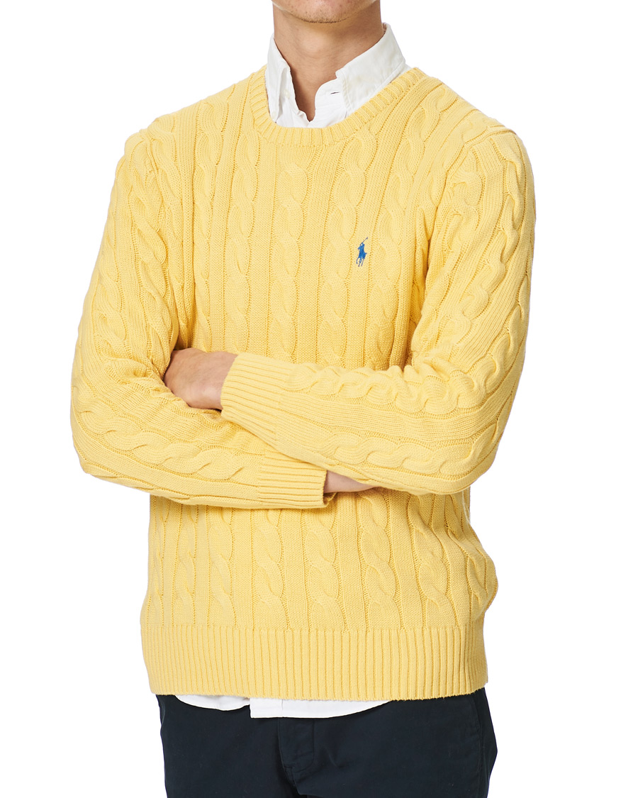 Herre | Gensere | Polo Ralph Lauren | Cotton Cable Crew Neck Pullover Empire Yellow