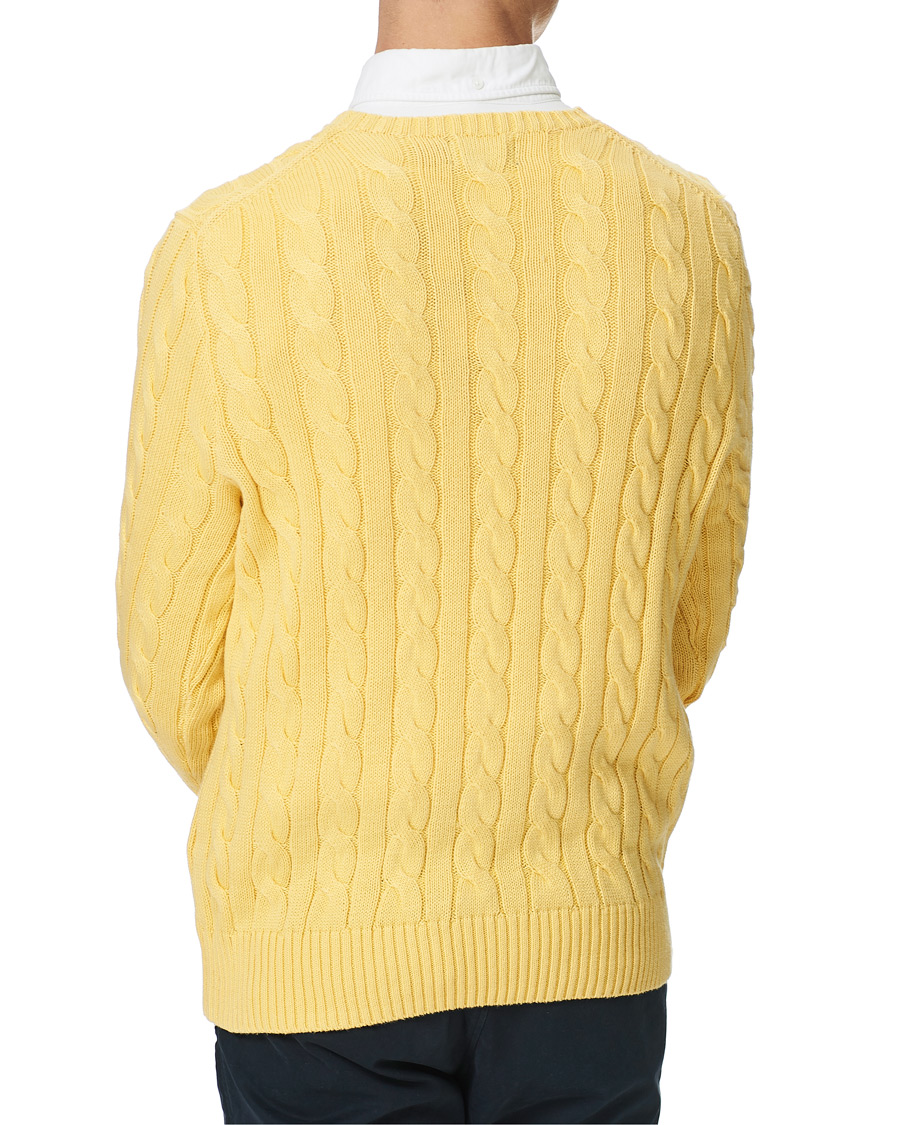 Herre | Gensere | Polo Ralph Lauren | Cotton Cable Crew Neck Pullover Empire Yellow