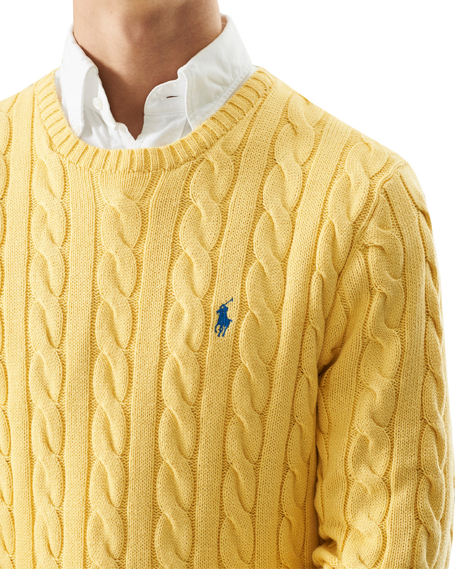 Herre | Gensere | Polo Ralph Lauren | Cotton Cable Crew Neck Pullover Empire Yellow