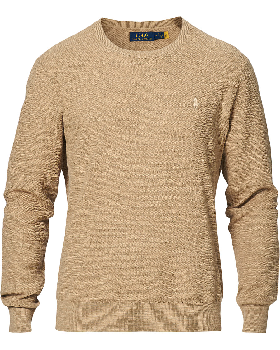 Herre | Gensere | Polo Ralph Lauren | Cotton/Linen Knitted Sweater Vintage Khaki