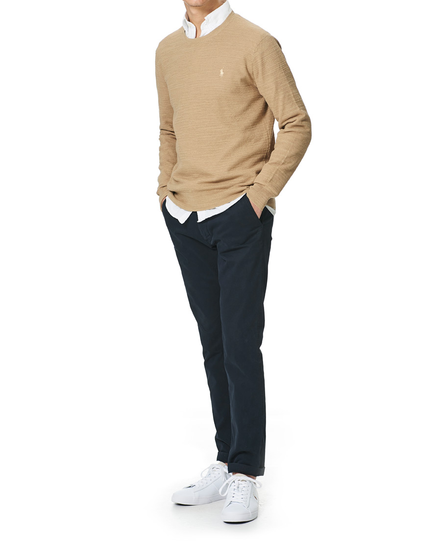Herre | Gensere | Polo Ralph Lauren | Cotton/Linen Knitted Sweater Vintage Khaki