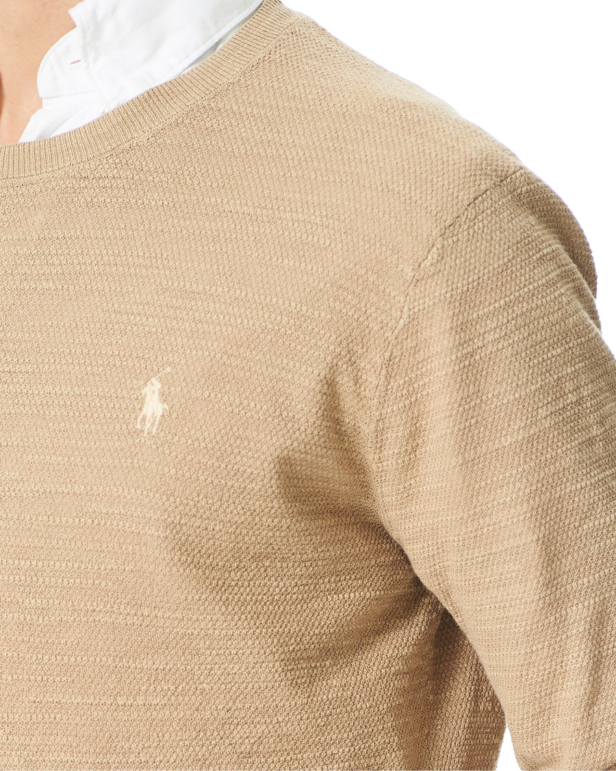 Herre | Gensere | Polo Ralph Lauren | Cotton/Linen Knitted Sweater Vintage Khaki