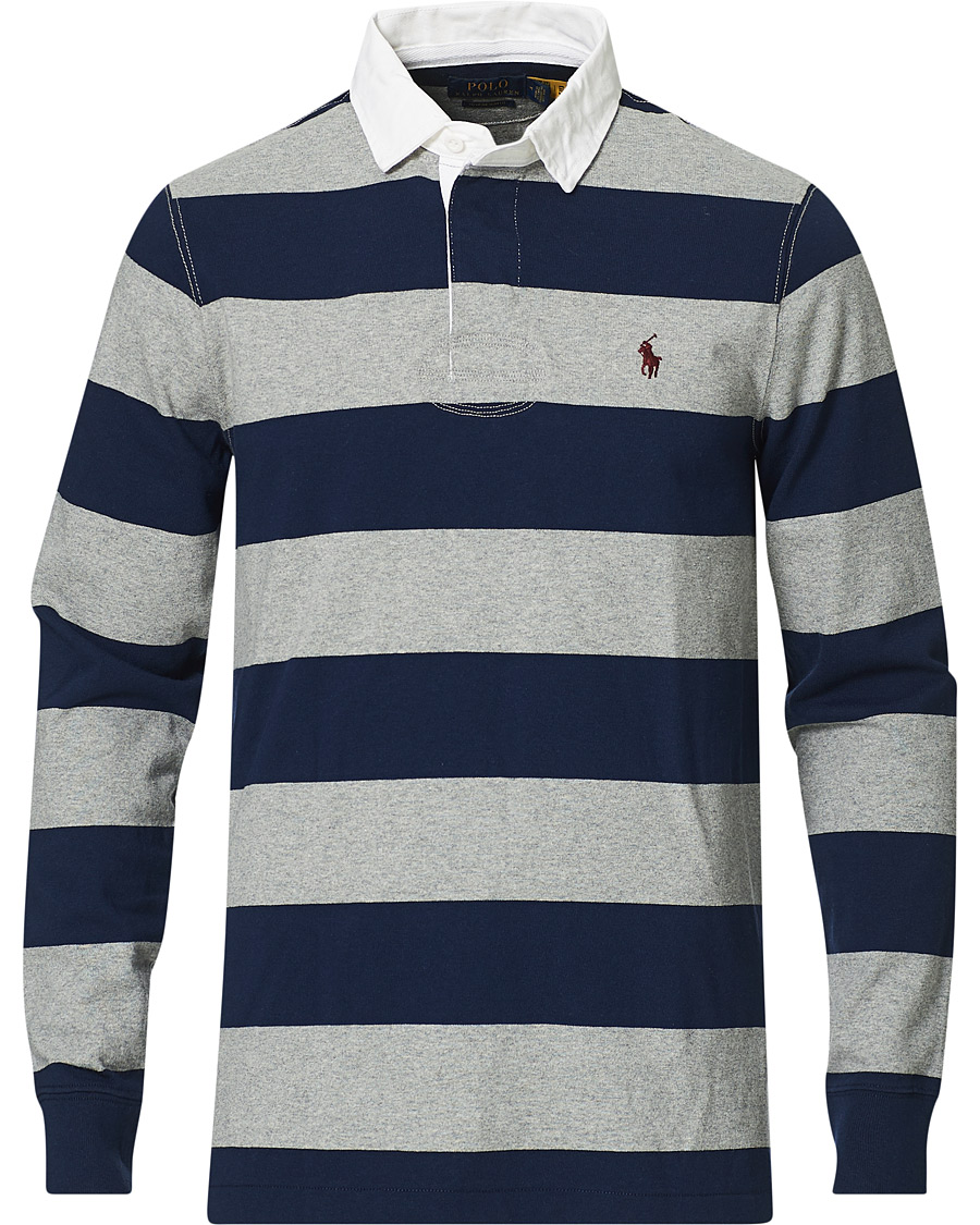 Herre | Gensere | Polo Ralph Lauren | Striped Rugger Light Grey/Navy