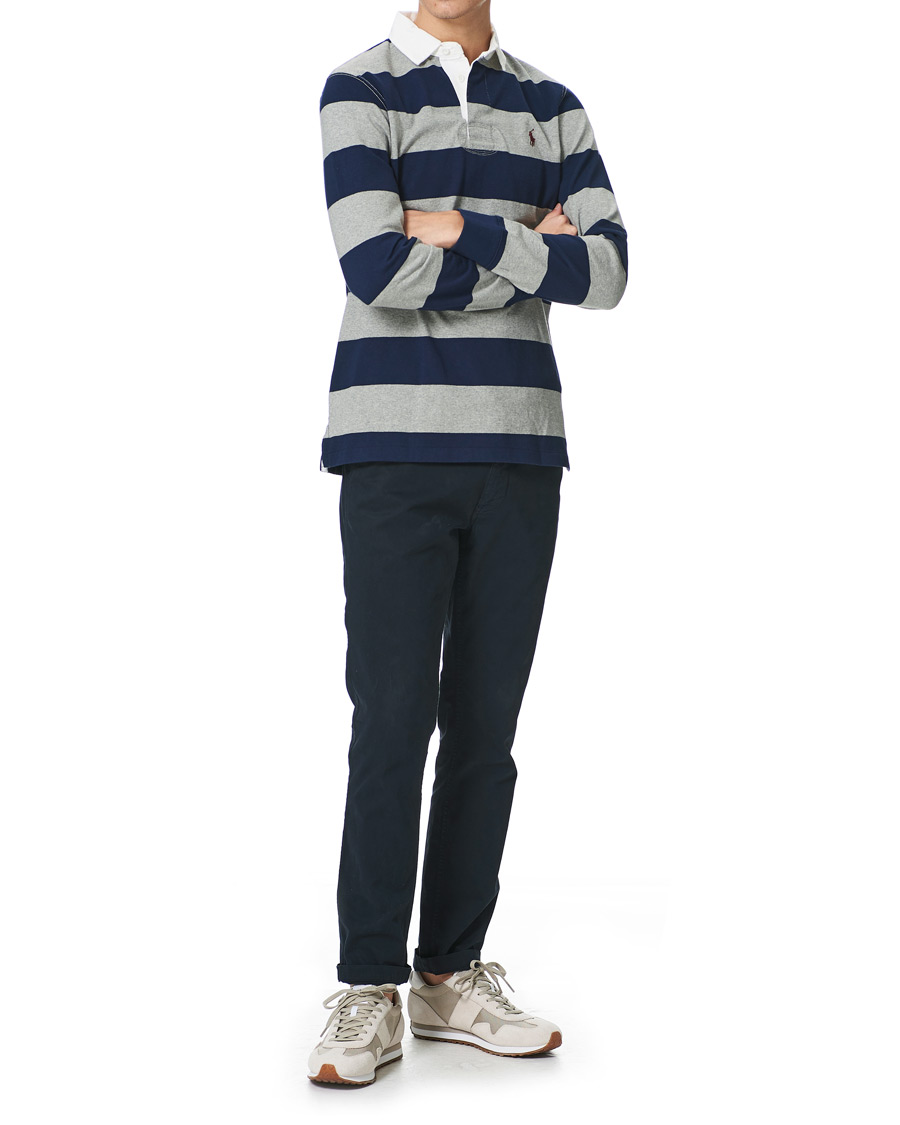 Herre | Gensere | Polo Ralph Lauren | Striped Rugger Light Grey/Navy