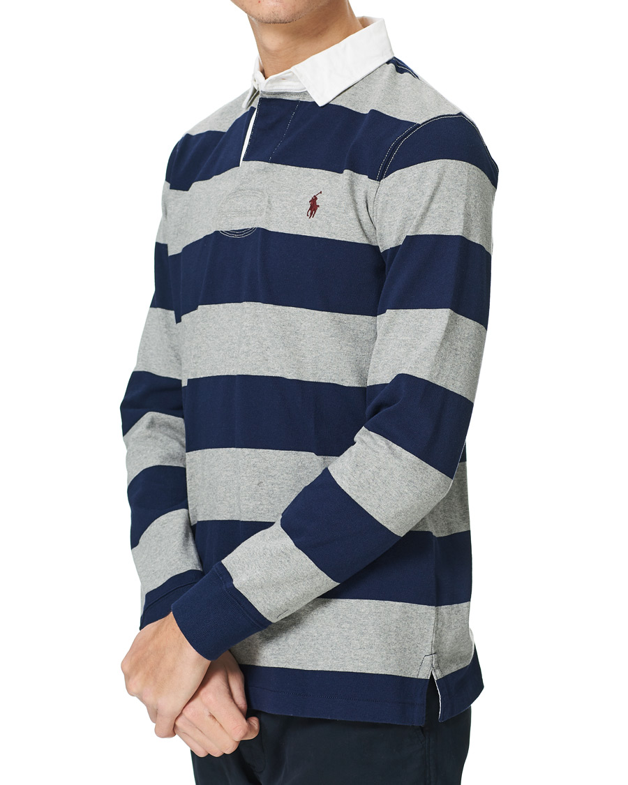 Herre | Gensere | Polo Ralph Lauren | Striped Rugger Light Grey/Navy