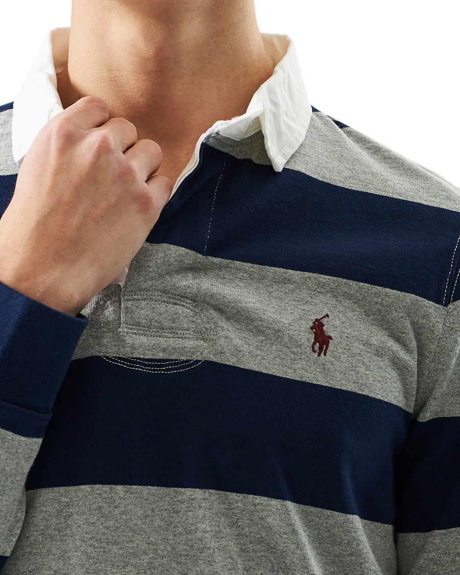 Herre | Gensere | Polo Ralph Lauren | Striped Rugger Light Grey/Navy