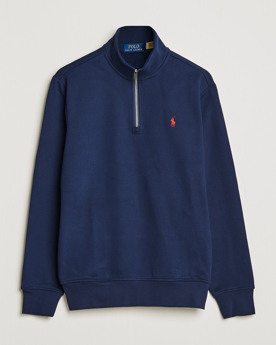 Herre | Gensere | Polo Ralph Lauren | Fleece Jersey Half Zip Cruise Navy
