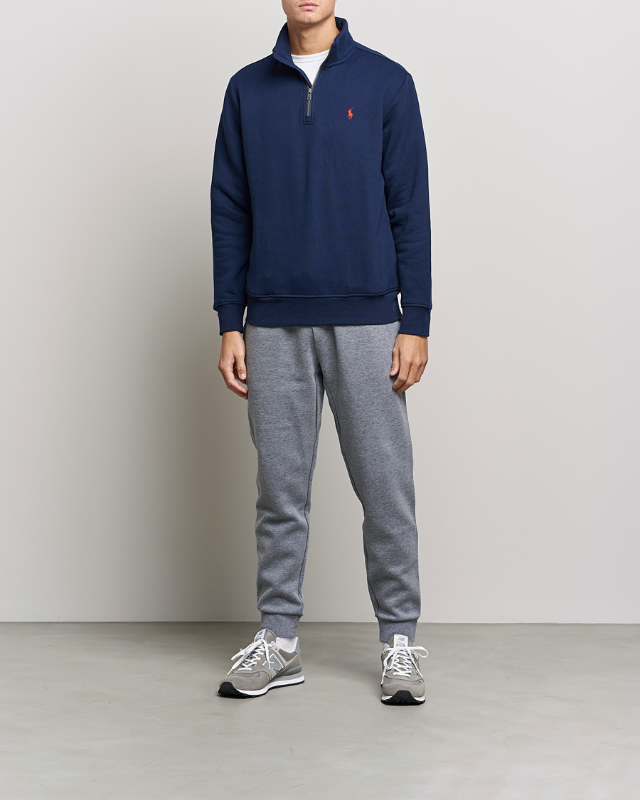 Herre | Gensere | Polo Ralph Lauren | Fleece Jersey Half Zip Cruise Navy