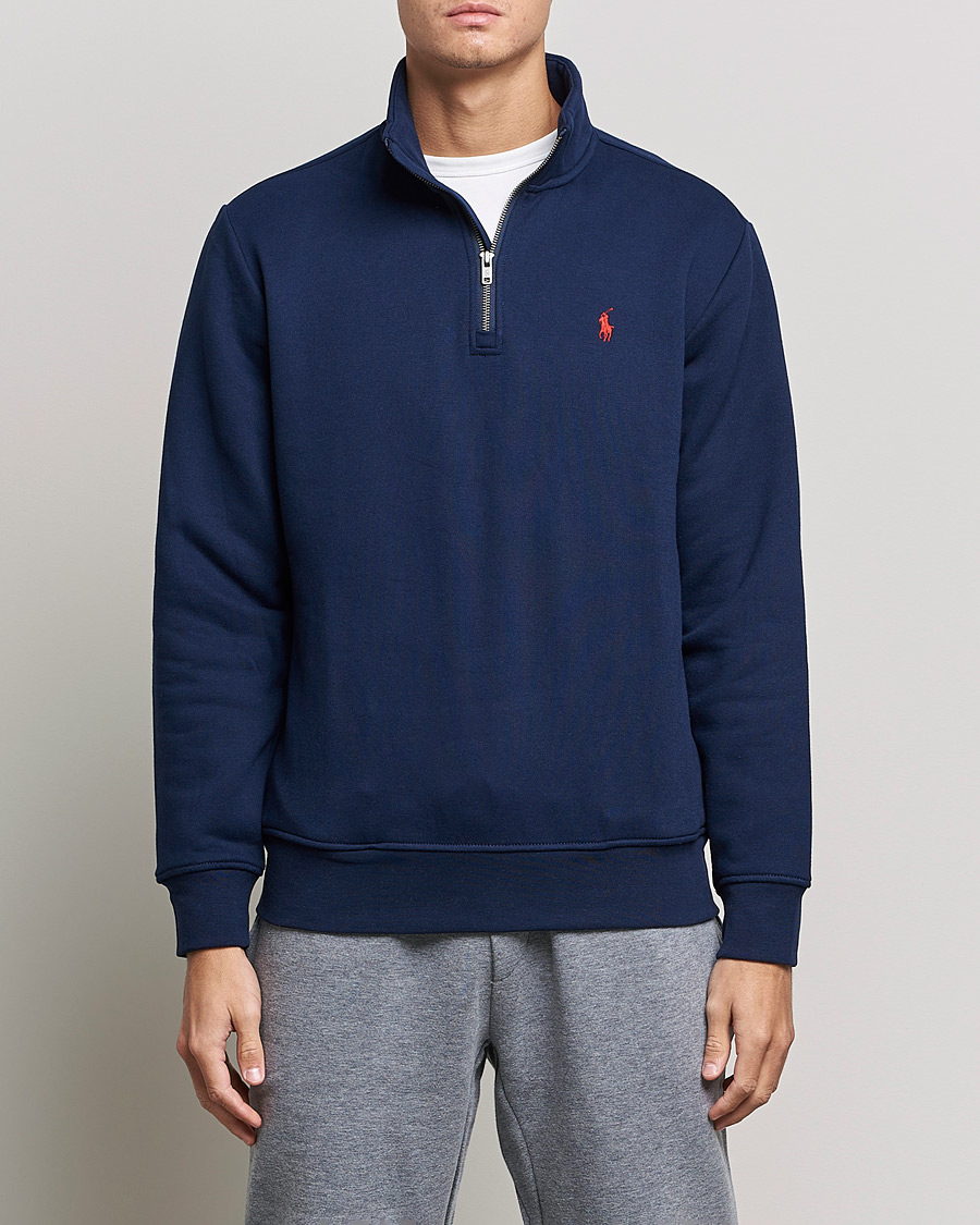 Herre | Gensere | Polo Ralph Lauren | Fleece Jersey Half Zip Cruise Navy