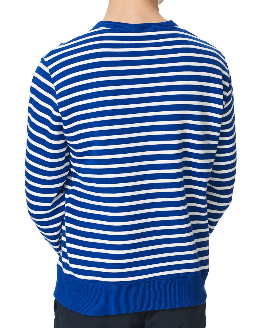 Herre | Gensere | Polo Ralph Lauren | Fleece Heritage Bear Striped Sweatshirt Blue/White