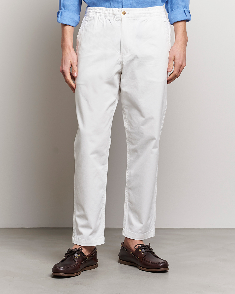 Herre | Drawstringbukser | Polo Ralph Lauren | Prepster Stretch Drawstring Trousers Deckwash White