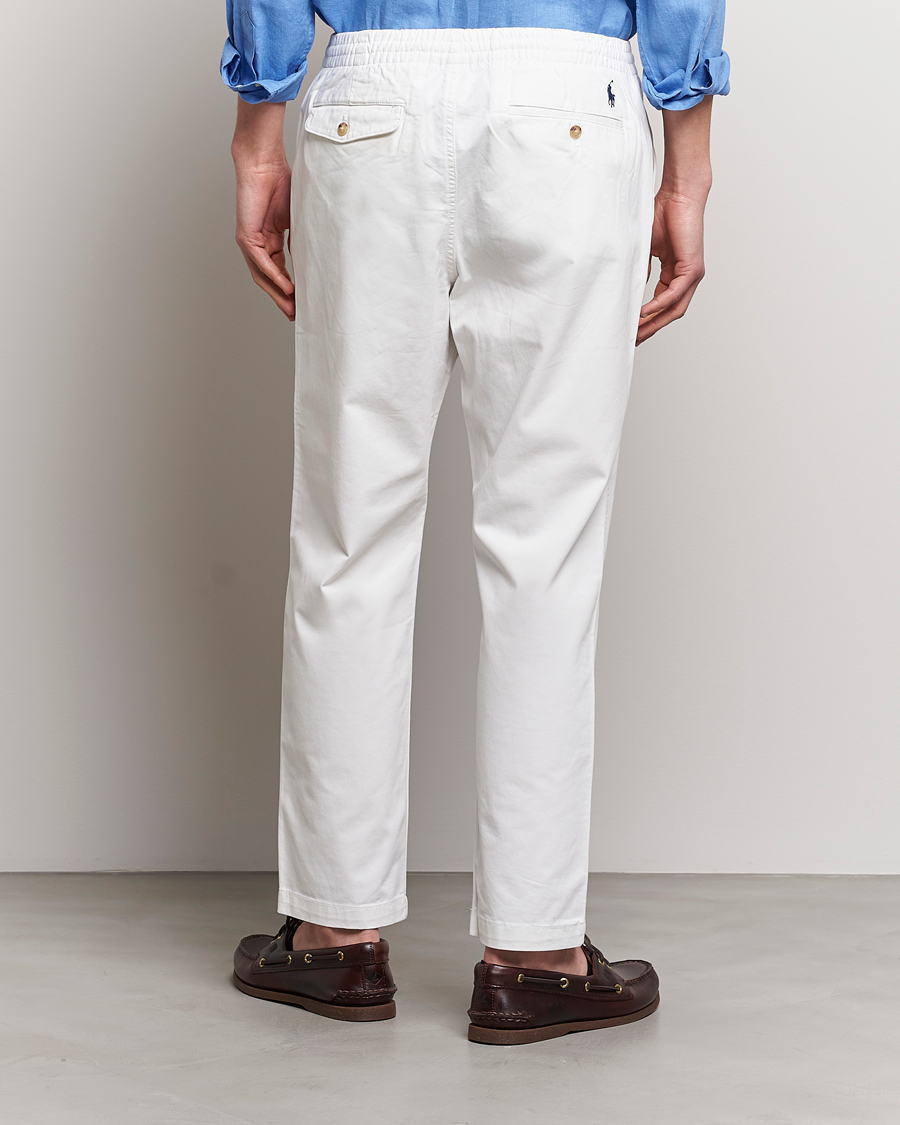 Herre | Bukser | Polo Ralph Lauren | Prepster Stretch Drawstring Trousers Deckwash White