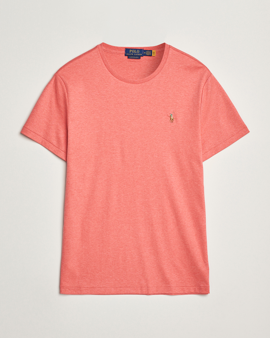 Herre | T-Shirts | Polo Ralph Lauren | Luxury Pima Cotton Crew Neck T-Shirt Rose Heather