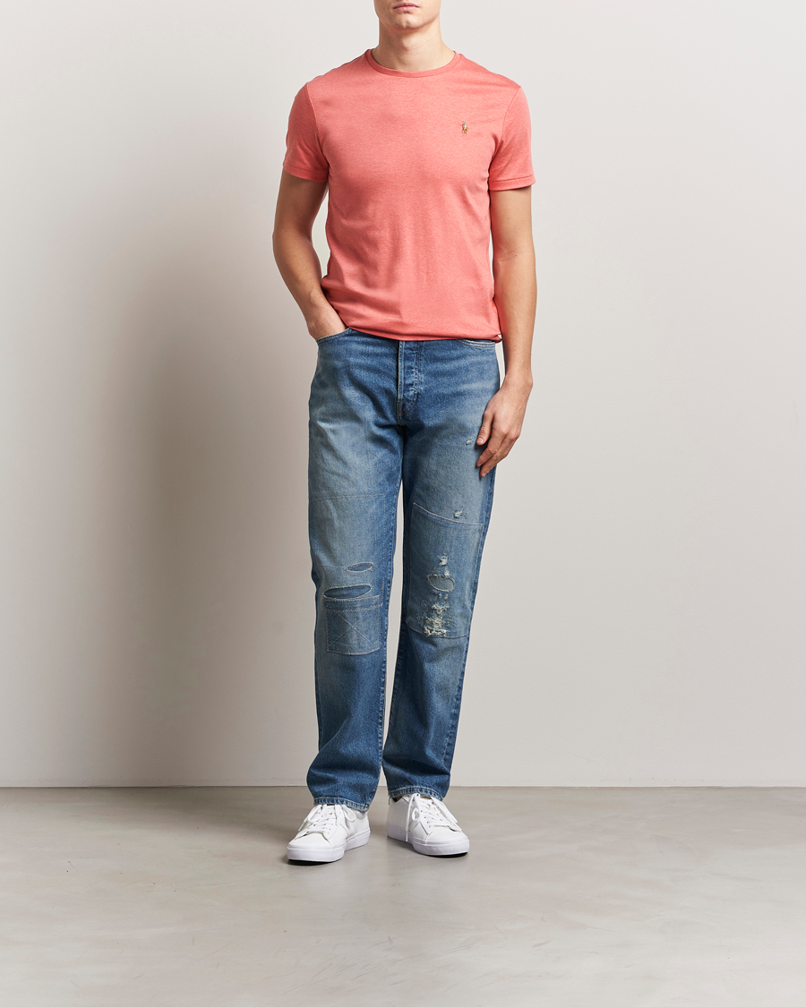 Herre | T-Shirts | Polo Ralph Lauren | Luxury Pima Cotton Crew Neck T-Shirt Rose Heather