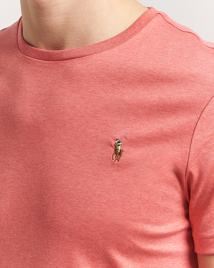 Herre | T-Shirts | Polo Ralph Lauren | Luxury Pima Cotton Crew Neck T-Shirt Rose Heather