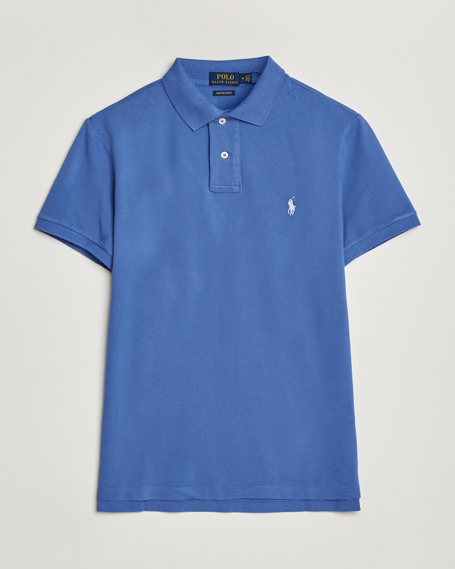 Herre | Pikéer | Polo Ralph Lauren | Custom Slim Fit Polo Liberty Blue
