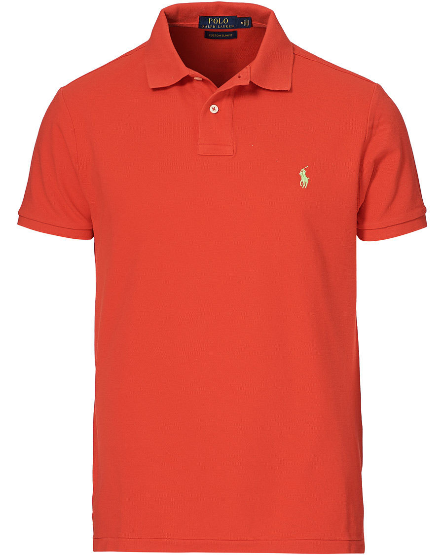 Herre | Pikéer | Polo Ralph Lauren | Custom Slim Fit Polo Tomato Red