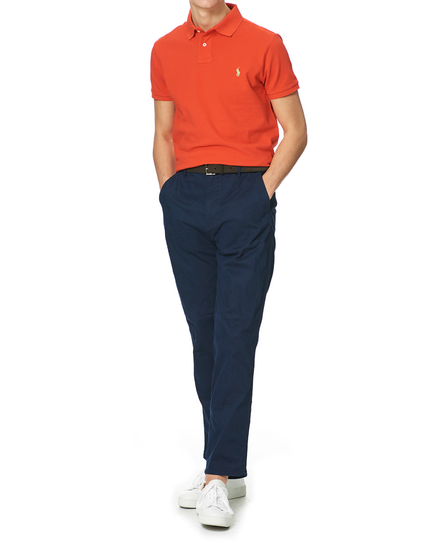 Herre | Pikéer | Polo Ralph Lauren | Custom Slim Fit Polo Tomato Red