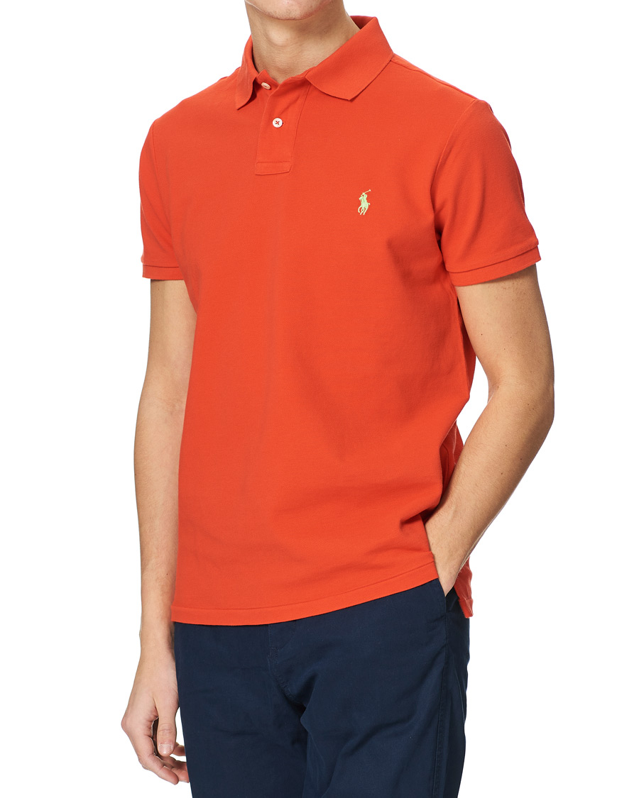 Herre | Pikéer | Polo Ralph Lauren | Custom Slim Fit Polo Tomato Red