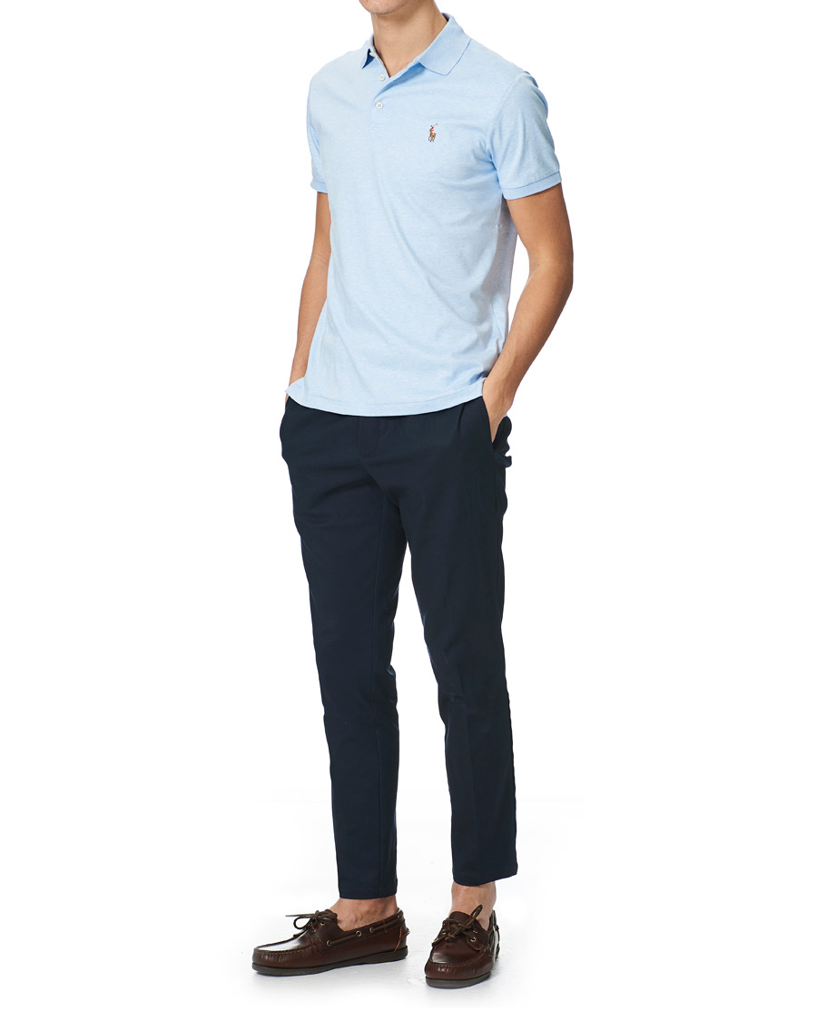 Herre | Pikéer | Polo Ralph Lauren | Luxury Pima Cotton Polo Elite Blue Heather