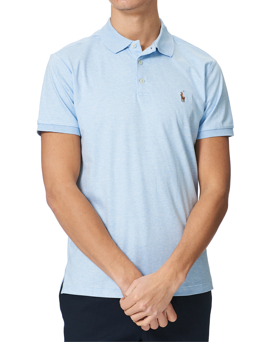 Herre | Pikéer | Polo Ralph Lauren | Luxury Pima Cotton Polo Elite Blue Heather