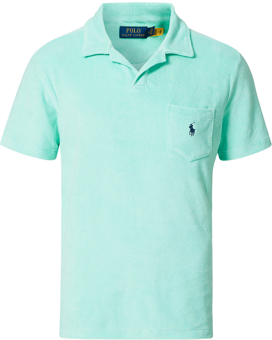 Herre | Pikéer | Polo Ralph Lauren | Lightweight Cotton Terry Polo Aqua Verde