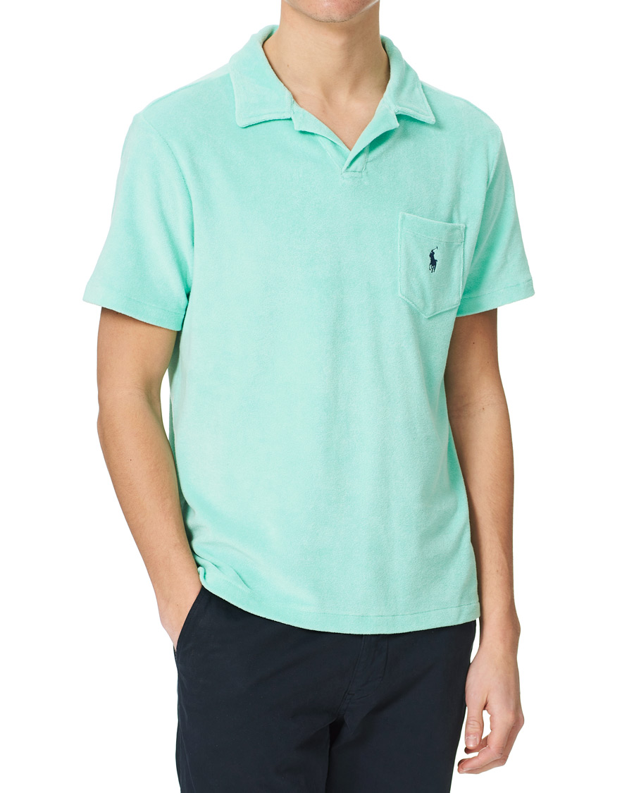 Herre | Pikéer | Polo Ralph Lauren | Lightweight Cotton Terry Polo Aqua Verde