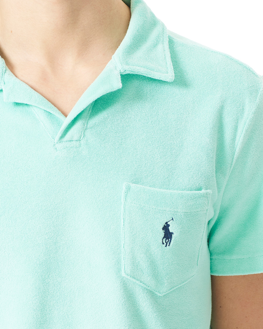 Herre | Pikéer | Polo Ralph Lauren | Lightweight Cotton Terry Polo Aqua Verde