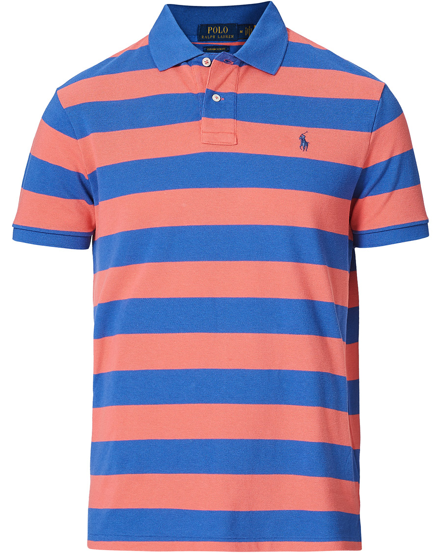 Herre | Pikéer | Polo Ralph Lauren | Custom Slim Fit Striped Polo Red/Blue