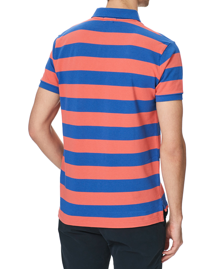 Herre | Pikéer | Polo Ralph Lauren | Custom Slim Fit Striped Polo Red/Blue