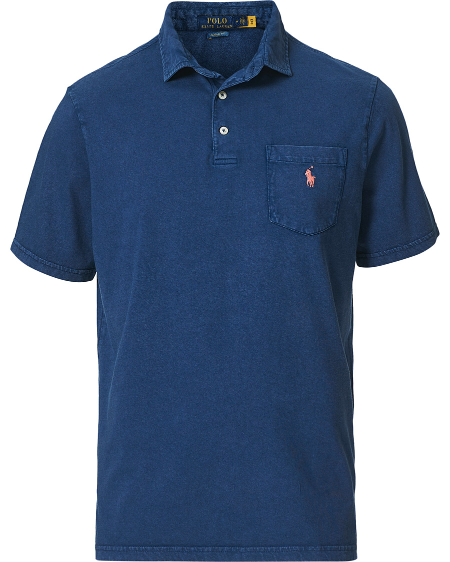 Herre | Pikéer | Polo Ralph Lauren | Cotton/Linen Pocket Polo Light Navy