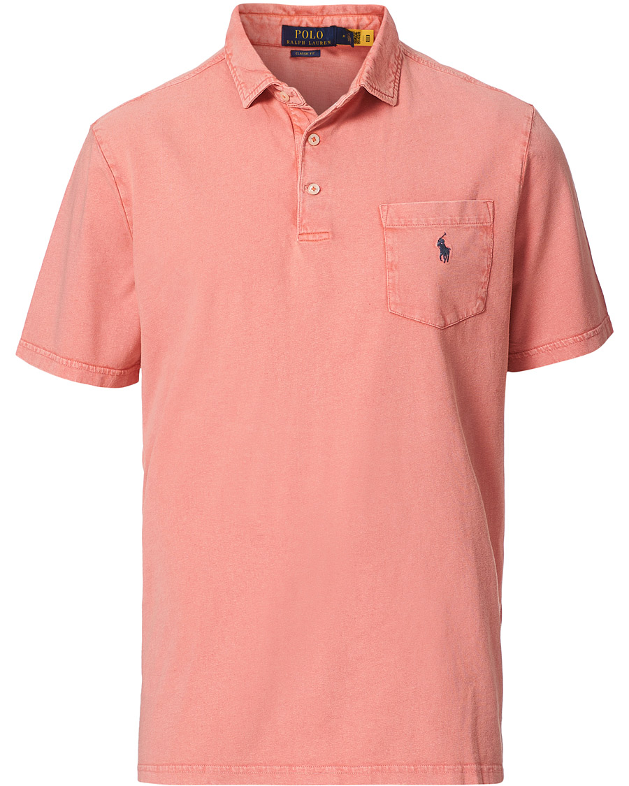 Herre | Pikéer | Polo Ralph Lauren | Cotton/Linen Pocket Polo Amalfi Red