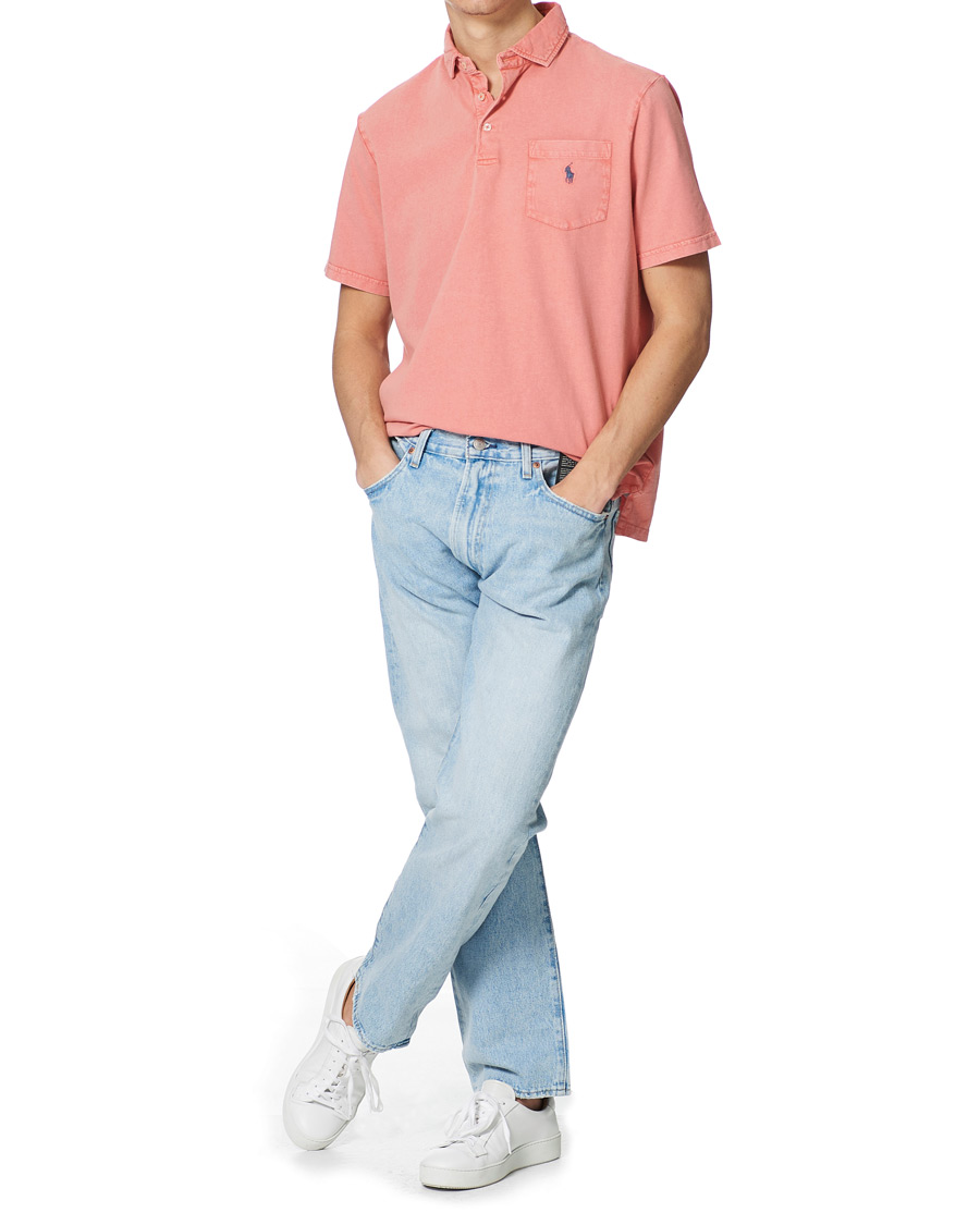 Herre | Pikéer | Polo Ralph Lauren | Cotton/Linen Pocket Polo Amalfi Red