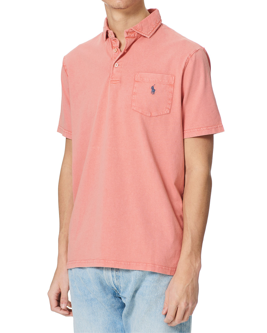 Herre | Pikéer | Polo Ralph Lauren | Cotton/Linen Pocket Polo Amalfi Red