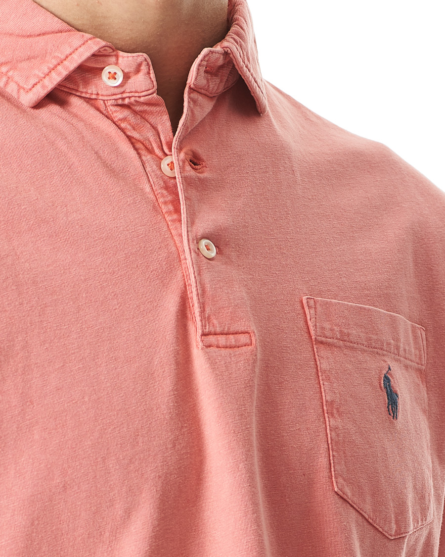 Herre | Pikéer | Polo Ralph Lauren | Cotton/Linen Pocket Polo Amalfi Red