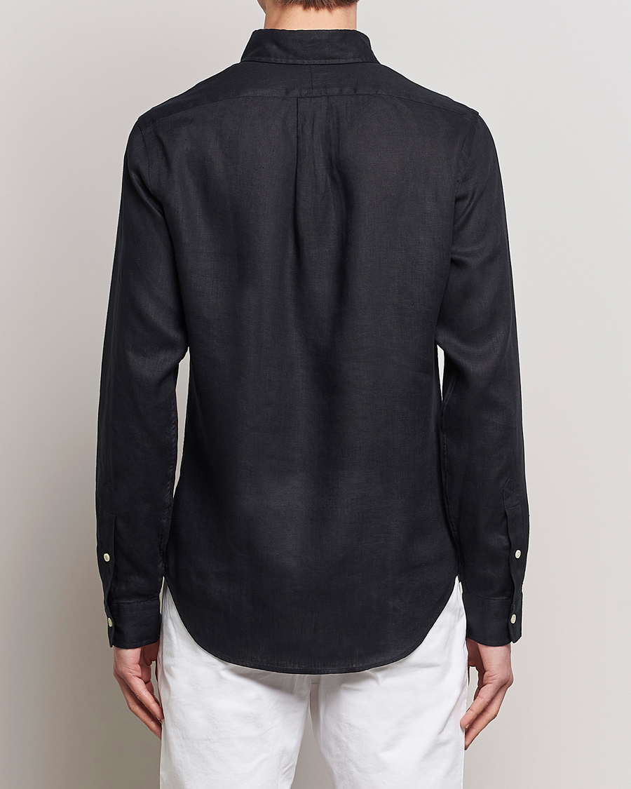 Herre | Skjorter | Polo Ralph Lauren | Slim Fit Linen Button Down Shirt Polo Black