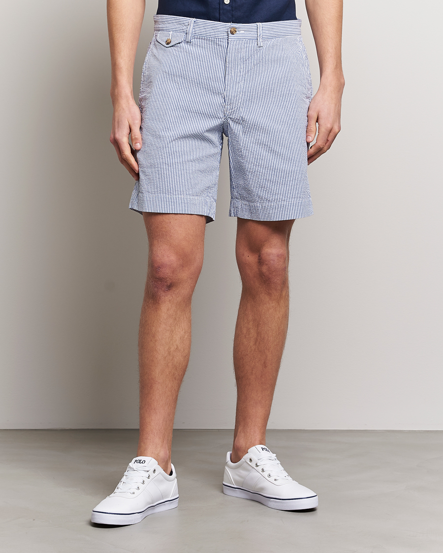 Herre | Chinosshorts | Polo Ralph Lauren | Bedford Seersucker Shorts Blue/White